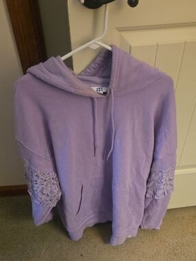 Joy Lab Lace Sleeve Pullover Hoodie